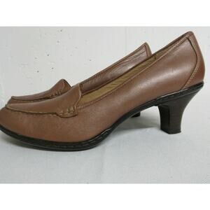 SOFFT Pearl Leather Stacked Heel Career Wear Classic Comfort Pumps Heels 8M 38.5